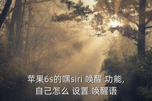 蘋果6s的嘿siri 喚醒 功能,自己怎么 設(shè)置 喚醒語