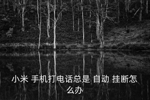 手機(jī)通話中自動掛斷,打電話應(yīng)該怎么做?