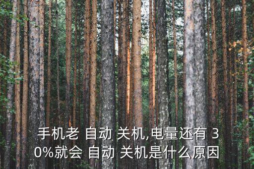  手機(jī)老 自動(dòng) 關(guān)機(jī),電量還有 30%就會(huì) 自動(dòng) 關(guān)機(jī)是什么原因