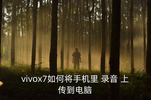 vivox7如何將手機(jī)里 錄音 上傳到電腦