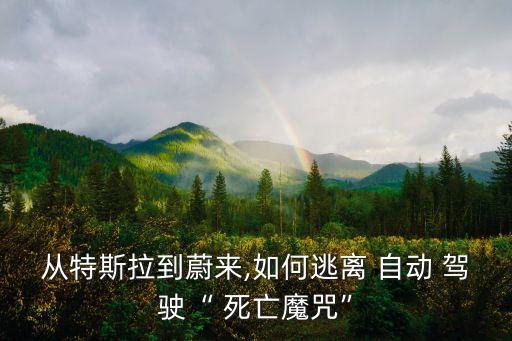 從特斯拉到蔚來(lái),如何逃離 自動(dòng) 駕駛“ 死亡魔咒”
