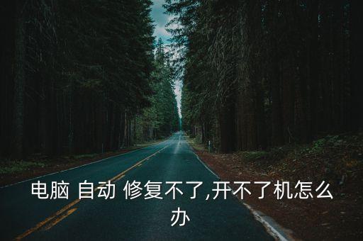 電腦 自動 修復不了,開不了機怎么辦