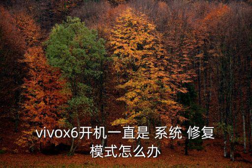 vivox6開機一直是 系統 修復模式怎么辦