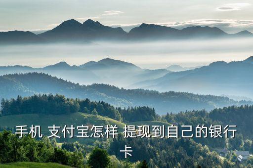 手機(jī) 支付寶怎樣 提現(xiàn)到自己的銀行卡