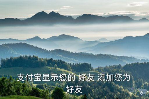  支付寶顯示您的 好友 添加您為 好友