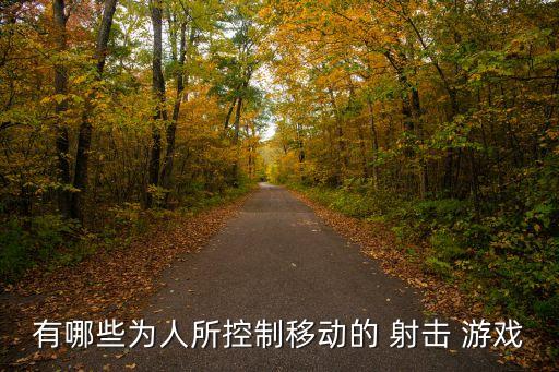 有哪些為人所控制移動(dòng)的 射擊 游戲
