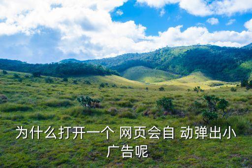 為什么打開一個 網(wǎng)頁會自 動彈出小 廣告呢
