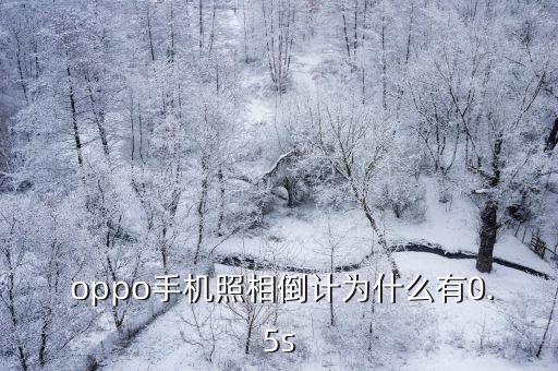  oppo手機(jī)照相倒計(jì)為什么有0.5s