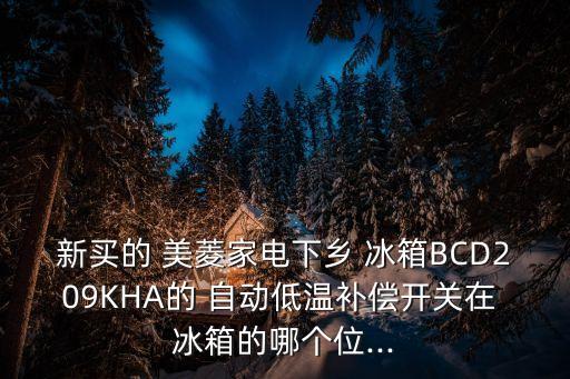 新買的 美菱家電下鄉(xiāng) 冰箱BCD209KHA的 自動低溫補償開關在 冰箱的哪個位...