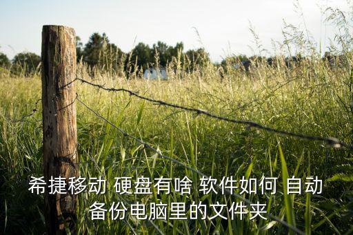希捷移動 硬盤有啥 軟件如何 自動 備份電腦里的文件夾