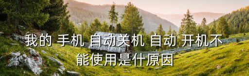 我的 手機 自動關(guān)機 自動 開機不能使用是什原因