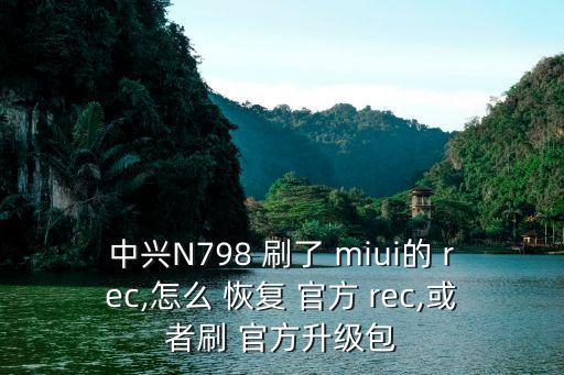 miui自動恢復(fù)官方rec,手機(jī)怎么玩?