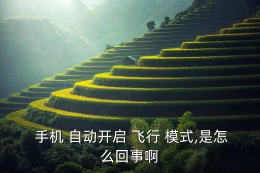  手機 自動開啟 飛行 模式,是怎么回事啊