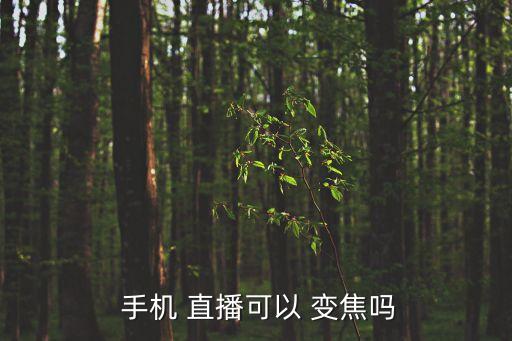  手機(jī) 直播可以 變焦嗎