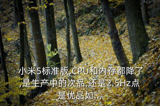小米5自動降頻,關于小米5你必須知道的事兒