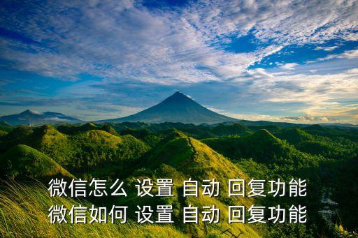 手機(jī)上的微信如何設(shè)置自動回復(fù),設(shè)置微信自動回復(fù)完成步驟如下