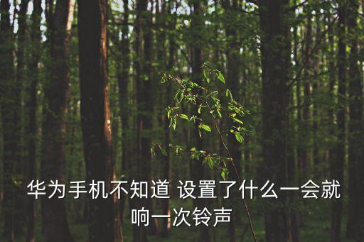 華為自動(dòng)設(shè)置響鈴,華為手機(jī)怎么設(shè)置永久警鈴?