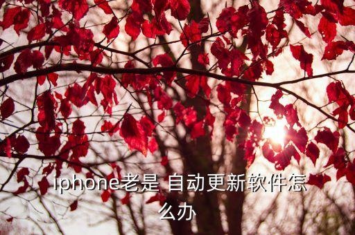  iphone老是 自動(dòng)更新軟件怎么辦