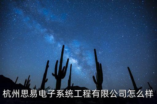 杭州思元智能科技怎么樣，杭州思易電子系統(tǒng)工程有限公司怎么樣