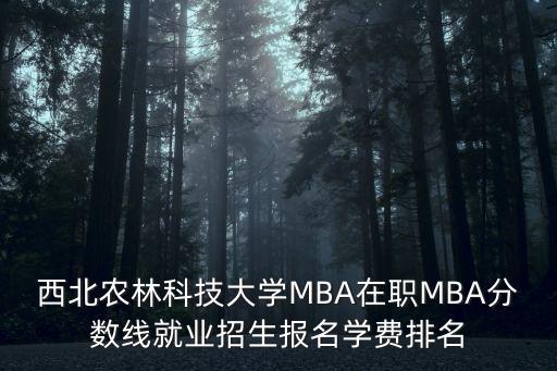 西北農(nóng)林科技大學(xué)MBA在職MBA分?jǐn)?shù)線(xiàn)就業(yè)招生報(bào)名學(xué)費(fèi)排名
