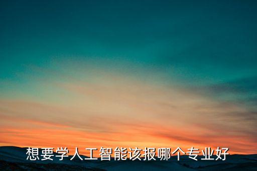 想要學(xué)人工智能該報(bào)哪個(gè)專業(yè)好