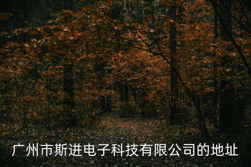 順威智能科技廠在哪里，廣州市斯進(jìn)電子科技有限公司的地址