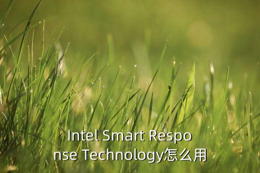 Intel Smart Response Technology怎么用