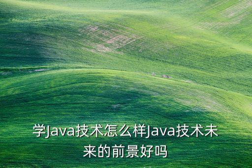 學Java技術怎么樣Java技術未來的前景好嗎