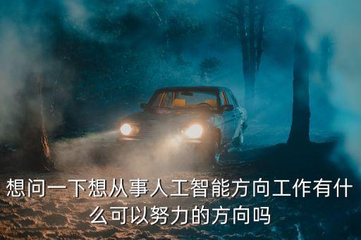 想問(wèn)一下想從事人工智能方向工作有什么可以努力的方向嗎