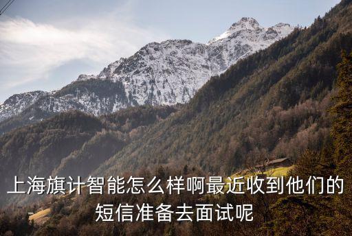 上海旗計(jì)智能怎么樣啊最近收到他們的短信準(zhǔn)備去面試呢
