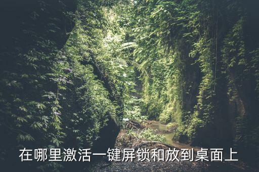 科技俠智能鎖在哪里激活，在哪里激活一鍵屏鎖和放到桌面上