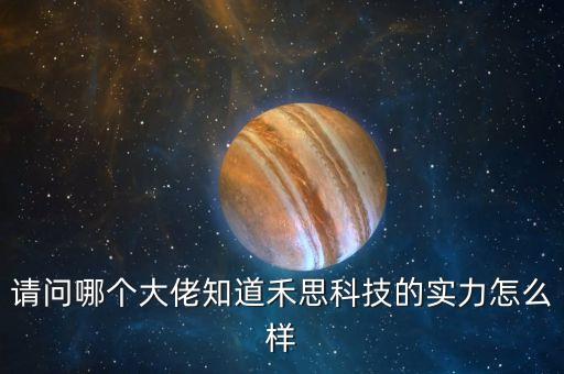 請問哪個大佬知道禾思科技的實力怎么樣