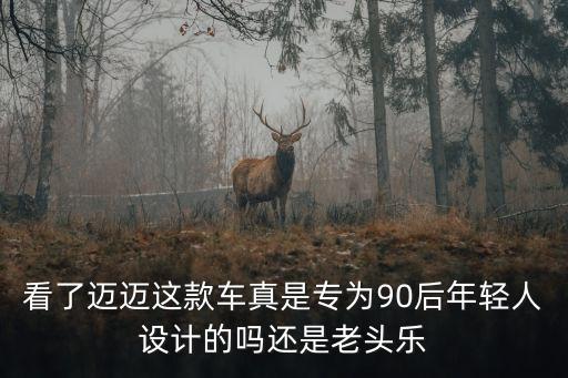 看了邁邁這款車(chē)真是專(zhuān)為90后年輕人設(shè)計(jì)的嗎還是老頭樂(lè)