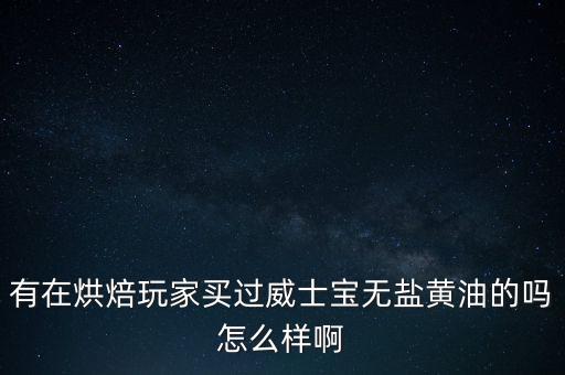 有在烘焙玩家買過威士寶無鹽黃油的嗎怎么樣啊