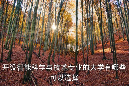 智能科技有哪些大學(xué)排名，開設(shè)智能科學(xué)與技術(shù)專業(yè)的大學(xué)有哪些可以選擇