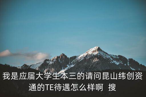 我是應(yīng)屆大學(xué)生本三的請問昆山緯創(chuàng)資通的TE待遇怎么樣啊  搜