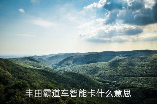 豐田霸道車智能卡什么意思