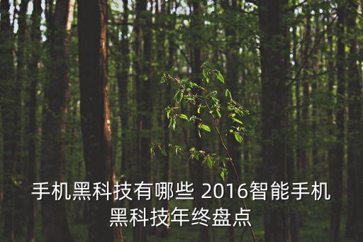 手機(jī)黑科技有哪些 2016智能手機(jī)黑科技年終盤(pán)點(diǎn)