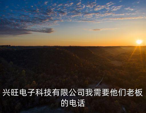 東莞興旺智能科技怎么樣，興旺電子科技有限公司我需要他們老板的電話
