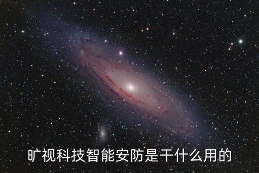 曠視科技智能安防是干什么用的