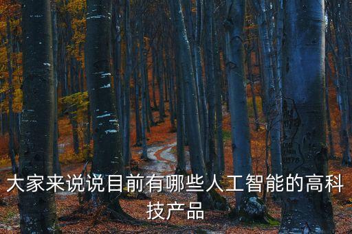 大家來(lái)說(shuō)說(shuō)目前有哪些人工智能的高科技產(chǎn)品