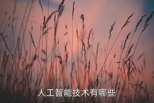 人工智能技術有哪些