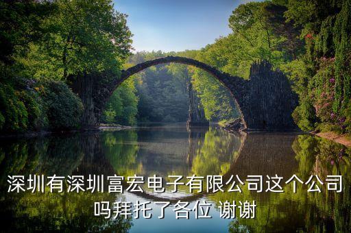 深圳有深圳富宏電子有限公司這個公司嗎拜托了各位 謝謝