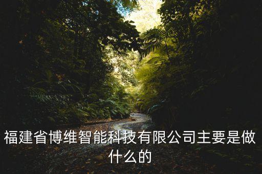福建省博維智能科技有限公司主要是做什么的