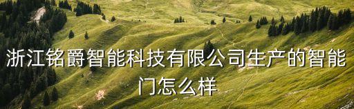浙江銘爵智能科技有限公司生產(chǎn)的智能門怎么樣