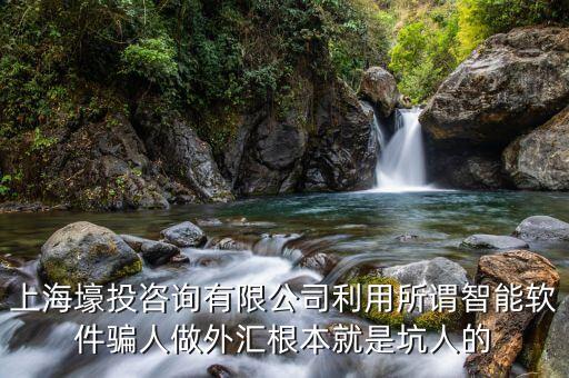上海壕投咨詢有限公司利用所謂智能軟件騙人做外匯根本就是坑人的