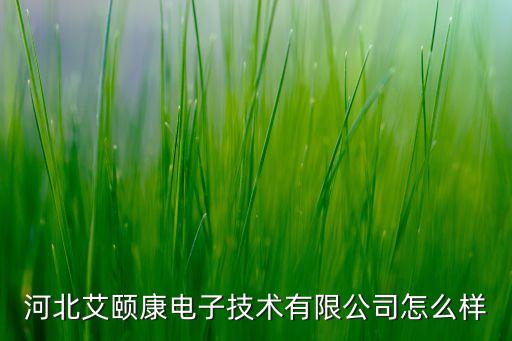 河北艾頤康電子技術有限公司怎么樣