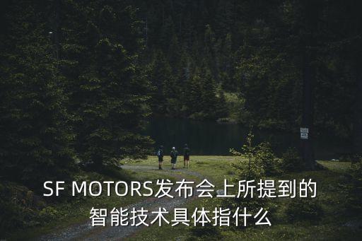 SF MOTORS發(fā)布會上所提到的智能技術(shù)具體指什么