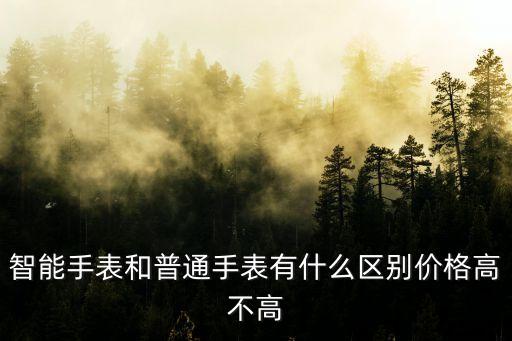 智能手表和普通手表有什么區(qū)別價格高不高