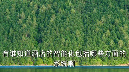有誰知道酒店的智能化包括哪些方面的系統(tǒng)啊